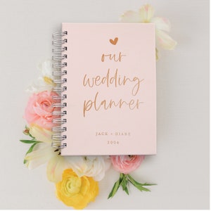Wedding Planner, Personalized Wedding Planning Book, Bachelorette Gift Idea, Real Foil Book, Gift for Bride, Design: Together