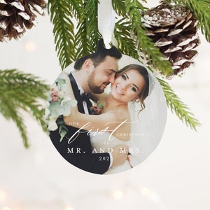 Married First Christmas Ornament - Christmas Ornament - Personalized Christmas Ornament - First Married Christmas - Photo Ornament
