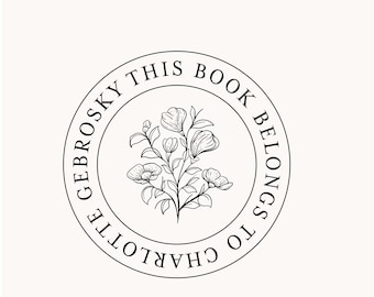 Custom Floral Library Embosser: Personalized Book Stamp