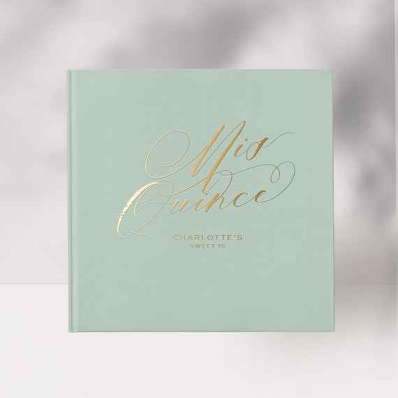 Quinceañera Guest Book, Quinceanera Ideas, Foil Guestbook , Sweet 15