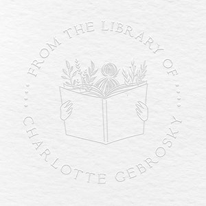 Personalized Book Embosser, Library Book Stamp Embosser, Rubber Stamp, Self Inking Stamp or Embosser, Ex Libris Stamp, Librarian stamp