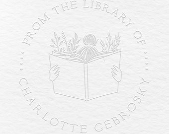 Personalized Book Embosser: Library Book Stamp, Ex Libris