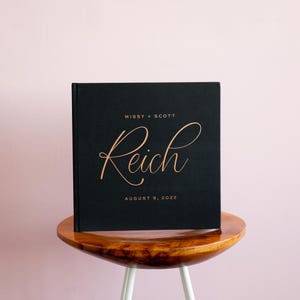 Wedding Guest Book, Neutral Guestbook, Album for Wedding, Wedding Sign In Book, Guestbook Foil, Lined Pages, Script Wedding Guest Book