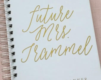 Custom Personalized Wedding Planner Book: Real Foil, Bridal Shower Gift