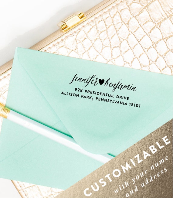 Items similar to Love Return Address Stamp Personalized Return Address Stamp Custom Address