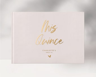 Quinceañera Guest Book, Guest Book Album for Birthday Party, Sign In Book, Foil Guestbook, Quinceanera Decoration, Mis Quince