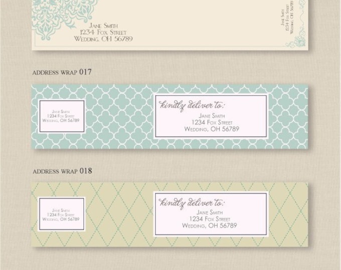 Wrap Around Address Labels Printable DIY for Showers, Weddings, Save the Dates and More - Etsy