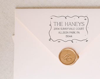 Return Address Stamp: Self-Inking Stamp with Stars, Celestial Return Address Stamp, Cute Address Stamp