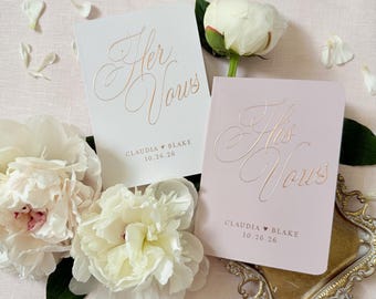 Wedding Vow Books for Couples: Many Colors Available #claudia