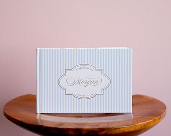 Pinstripe Letters to the Bride Polaroid Guest Book