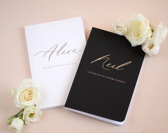 To My Bride Book, To My Groom Book, Wedding Gift for Husband, Gift for Bride, On My Wedding Day, Letter to Husband, Gold foil Booklet