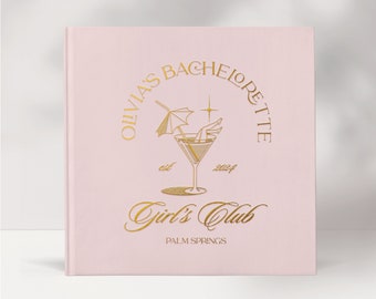 Social Club Bachelorette Party Guest Book, Girls Club Bachelorette Party, Bride Tribe Guest Book, Social Club Guest Book, Real Gold Foil