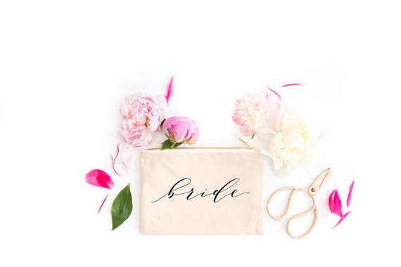 Bride Make Up Bag, Bride Cosmetic Bag, Travel Case, Bride, Makeup Bag, Gift for Her, Wedding Bride Gifts, Bridal Shower Gift,Multiple Colors Il_570xn
