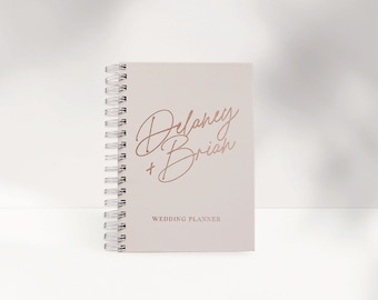 Ivory Wedding Planner Book, Real Gold Foil, Custom Wedding Planner Book, Personalized Wedding Planner, Bridal Shower Gift