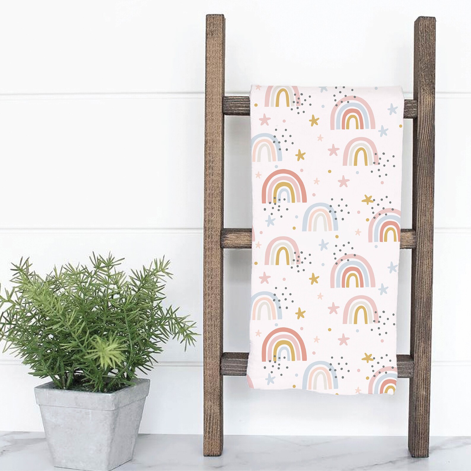 Rainbow Tea Towels Cotton Rainbow Kitchen Towel Kids Tea Etsy