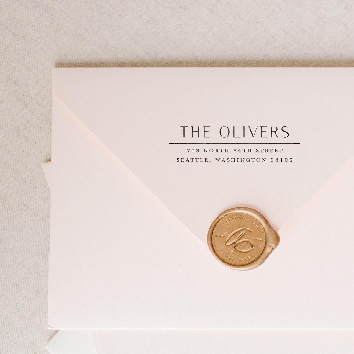 Modern Return Address Stamp: Minimalist Self-Inking Stamp