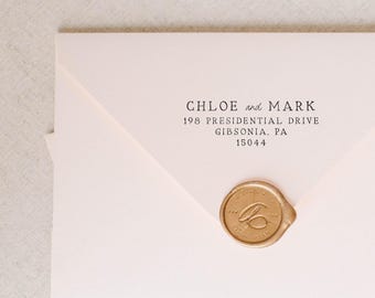 Personalized Self Inking Return Address Stamp: Modern Stationery Gift