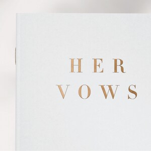 Minimalist Vow Books for Wedding, Neutral Wedding Vow Books His and Her LGBTQIA Friendly image 2