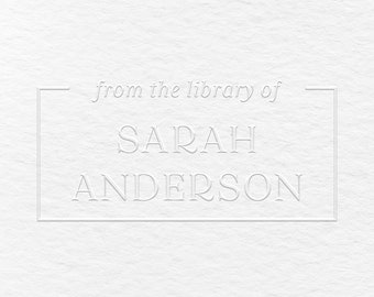Personalized Book Embosser: Monogram Ex Libris Stamp