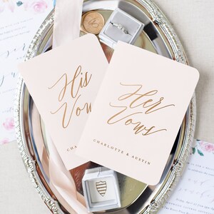 Wedding Vow Book Wedding Vow Books Gold Foil Vow Books Personalized Vow Books Marriage Vow Books Gold Foil Vow Booklet Personalized Vows