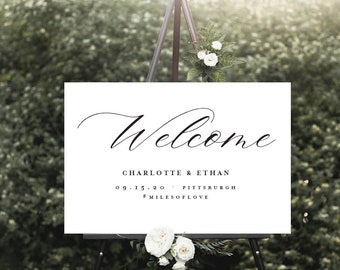 Custom Welcome Wedding Sign, Personalized Wedding Welcome Sign, Large Ceremony Sign, Reception Welcome Sign, Welcome Sign for Wedding