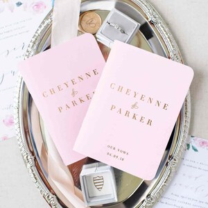 Wedding Vow Books, Set of His and Hers, Personalized, Vow Books, His and Her Vow Books, Wedding Vow Book Rose Gold, Custom Wedding Vow Books