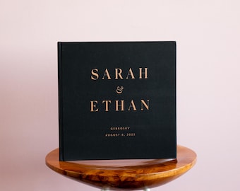 Personalized Wedding Guest Book: Polaroid Photo Album, Real Foil