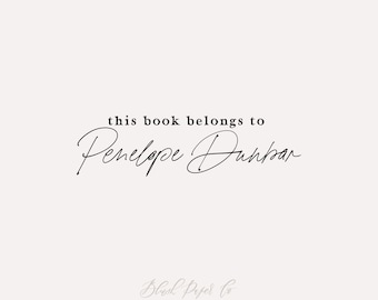 Custom Library Book Stamp: Personalized Bookplate Stamp