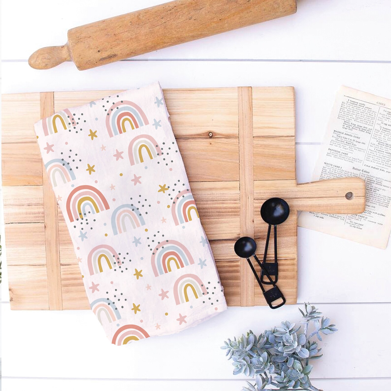 Rainbow Tea Towels Cotton Rainbow Kitchen Towel Kids Tea Etsy