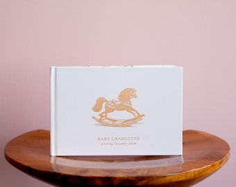 Rocking Horse Baby Shower Guest Book, Gender Neutral Album