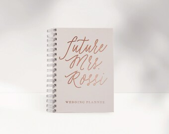 Ivory Wedding Planner Book, Real Gold Foil, Custom Wedding Planner Book, Personalized Wedding Planner, Bridal Shower Gift