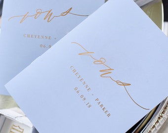 Personalized Vow Books, Wedding Vow Book, Vow Book Set, Foil Vow Books, Vow Booklet