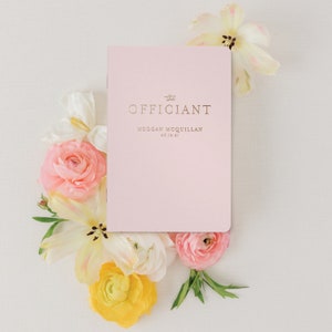 Officiant Book, Officiant Gift, Wedding Officiant Gift, Marriage Ceremony Booklet Journal, Lined Pages