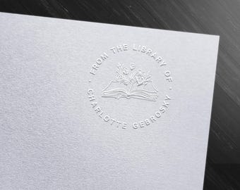 Personalized Library Book Embosser: Custom Ex Libris Stamp