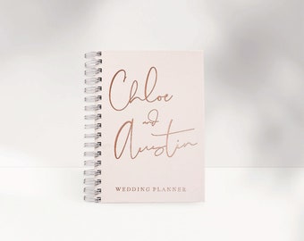 Wedding Planner Book with Gold Foil, Bride to Be Planner, Wedding Planner, Bridal Shower Gift Personalized Wedding Planning Book Custom