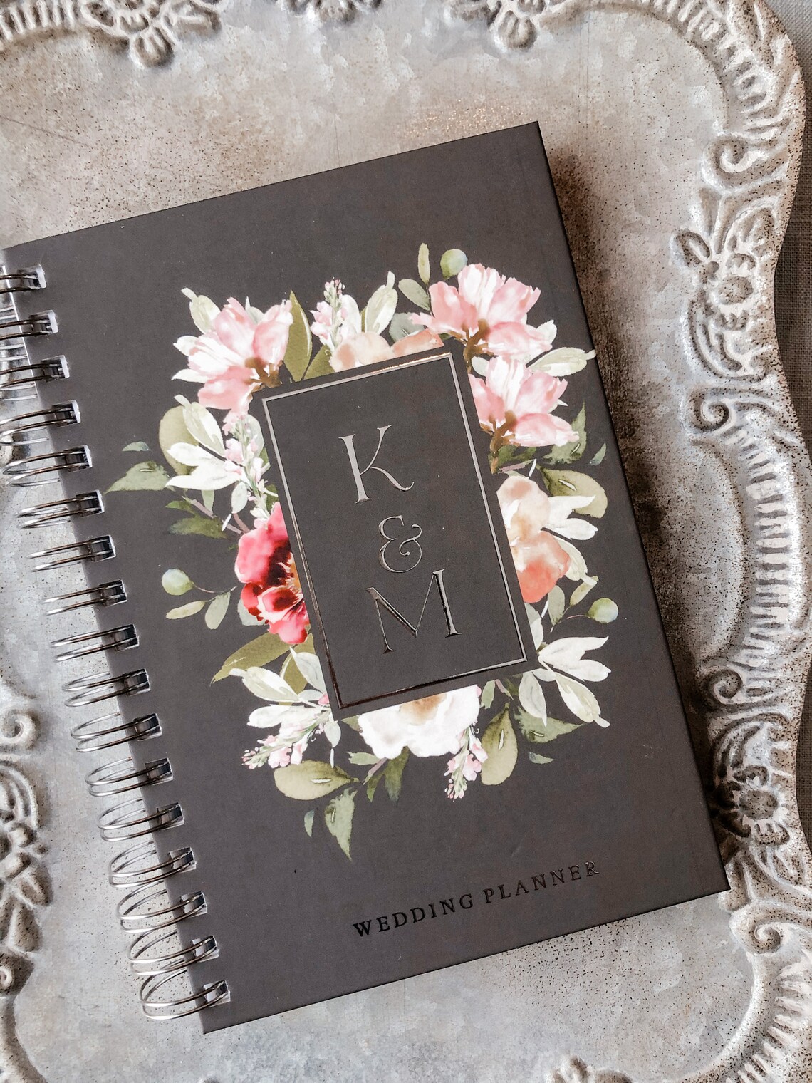 Wedding Planner Book with Gold Foil Bride to Be Planner Grey | Etsy