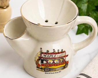 Vintage Lord Nelson Pottery Shaving Scuttle – Maple & Co Barbers Scene Mug