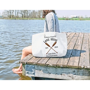 Personalized Lake House Weekender Bag, Perfect for Lake Trips, Travel, Weekend Getaways, Family Outings, Gifts for Lake Lovers
