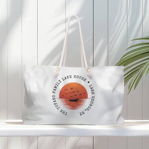 Personalized Lake House Weekender Bag, Perfect for Boat Trips, Travel, Weekend Getaways, Family Outings, Gifts for Lake Lovers