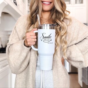 Smile You&#39;re at the Lake, 40oz Tumbler - - Perfect for Boating, Fishing, or Dockside Lounging, Lake Fun, Lake House Vibes, Summer Travel