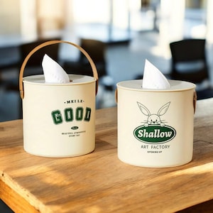 Runder staubdichter Toilettenpapierhalter - Moderne Taschentücher-Aufbewahrungsbox für Zuhause, im Bad und im Schlafzimmer