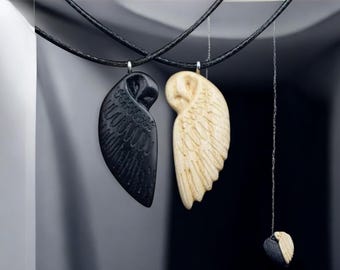 Collar con colgante de búho de madera hecho a mano: joyería bohemia de animales