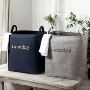 Foldable Jute Laundry Basket – Large Capacity Dirty Clothes Hamper for Bathroom & Home Storage