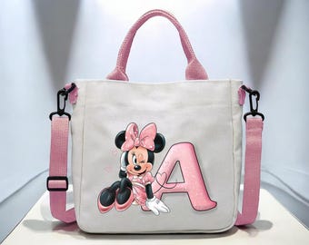 Bolso tote de lona de Minnie Mouse de Disney – Bandolera con dibujos animados