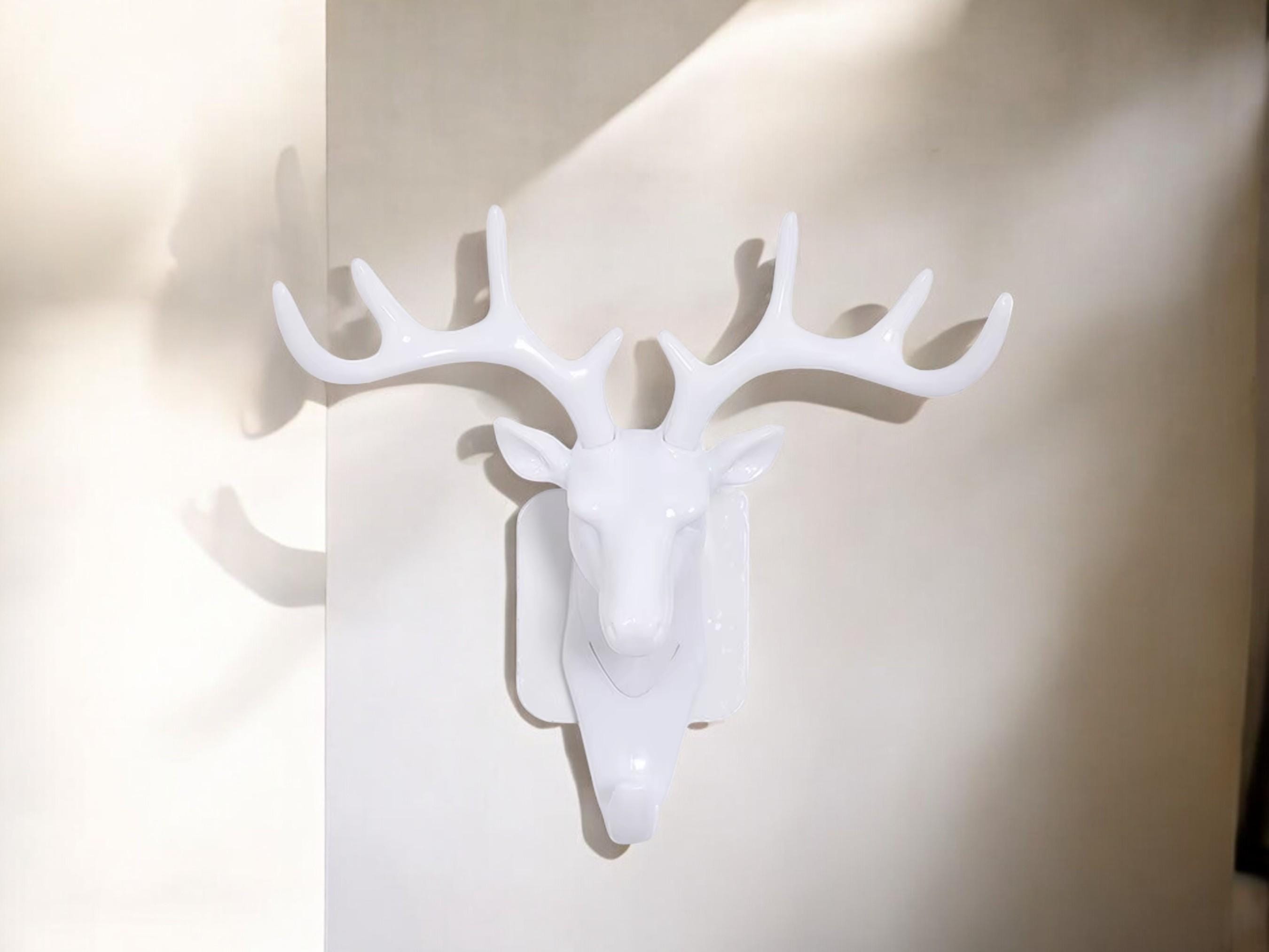 ヴィンテージ鹿の角のウォールフック：素朴なホームデコレーション用