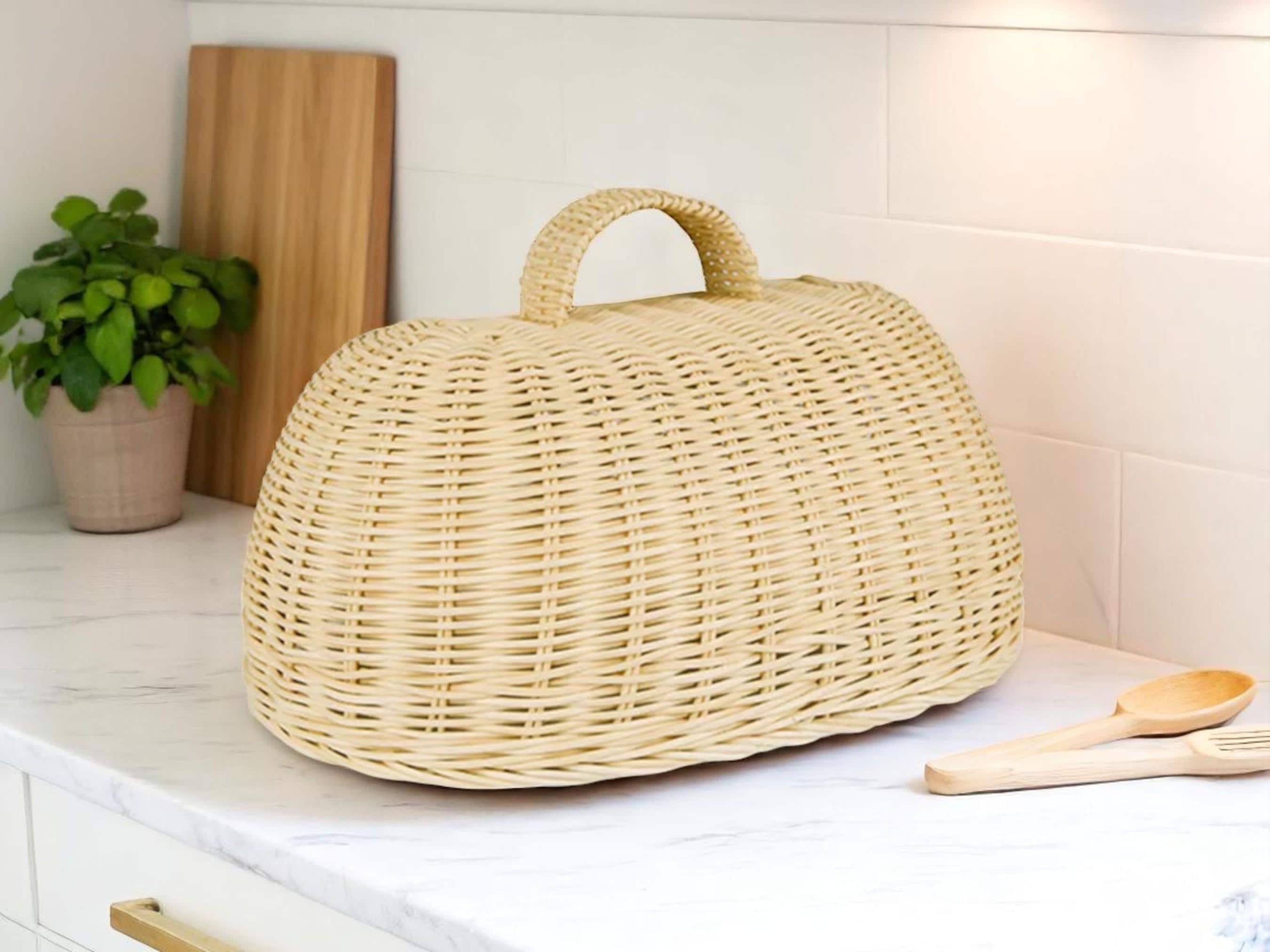 Cesto In Bambù Con Tenda Antipolvere E Anti-insetti - Ideale Per Picnic E Conservazione Alimenti