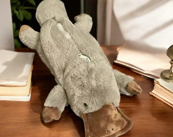 Estuche de peluche con ornitorrinco: estuche kawaii para lápices y artículos de papelería