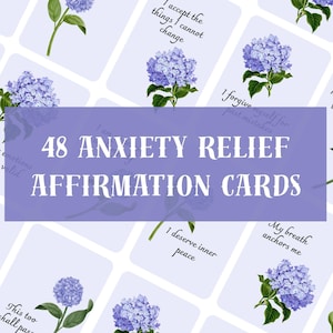 Affirmation Cards Printable/Affirmation Cards Digital/For Anxiety Relief/Printable Anxiety Cards /Anxiety&Self-Care Affirmation