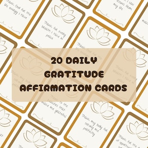 Affirmatiekaarten Digitaal/Mindfulness/Meditatiekaarten voor dankbaarheid/Affirmatiekaarten voor vrouwen/Dagelijkse Affirmatiekaarten voor dankbaarheid