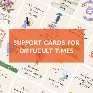 Tarjetas de Afirmaciones Imprimibles/Tarjetas de Apoyo para la Depresión/Tarjetas de Salud Mental/48 Afirmaciones para la Sanación/Tarjetas de Afirmaciones para la Depresión